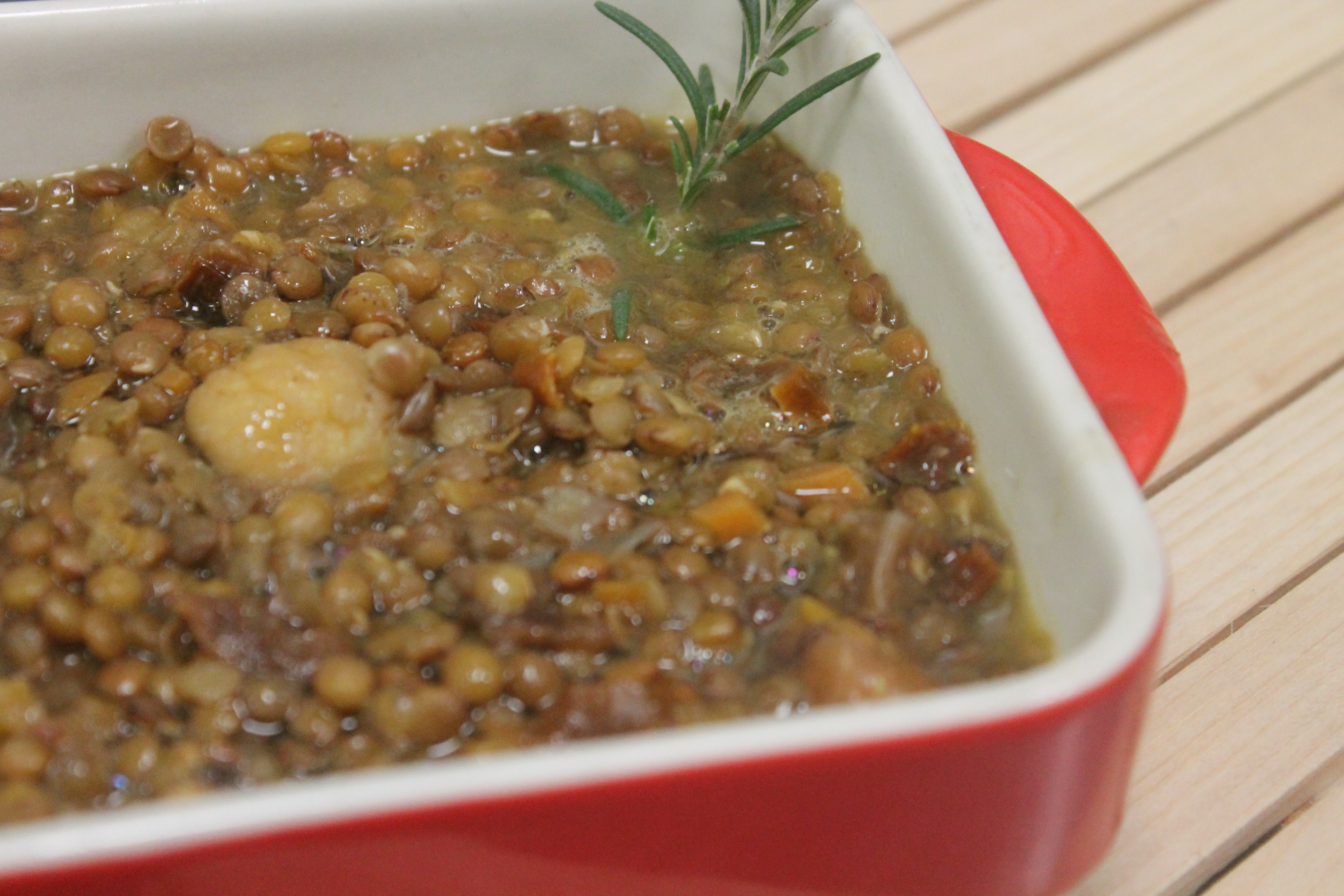 Zuppa di lenticchie e castagne